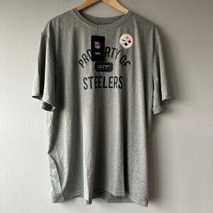 NWT Nike Dri-FIT Pittsburgh Steelers Team Apparel T-Shirt Gray Size XXL NFL